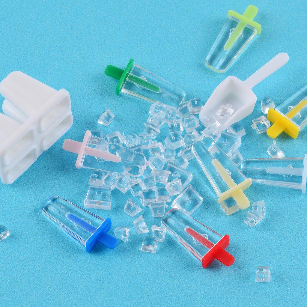 1 Set Mini Ice Stick Ornament Cute Miniature Dollhouse Food Simulation Ice Cream Popsicle Model For Doll Diy Accessories