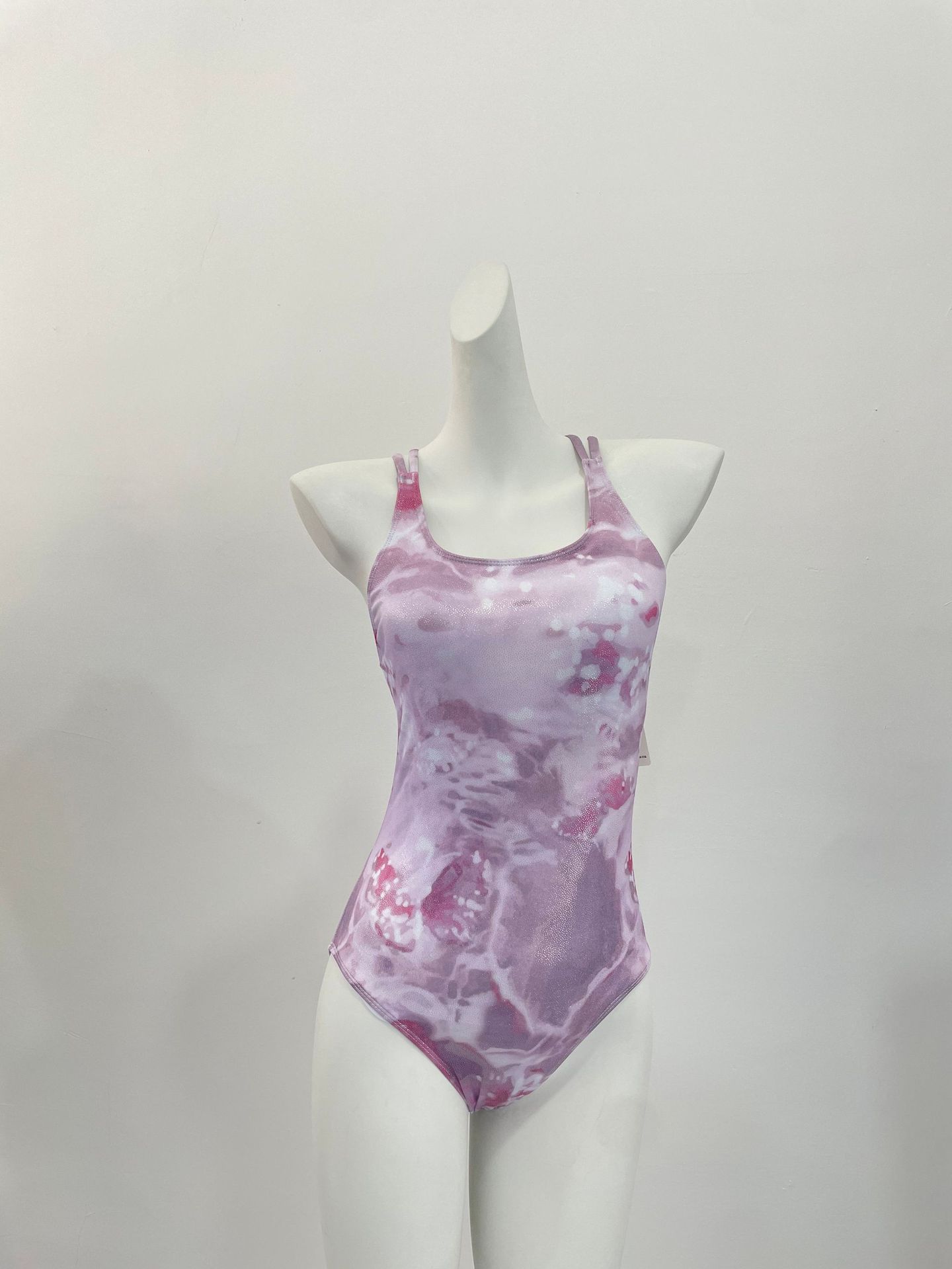 

High value slightly fat large size one-piece triangle racing swimsuit s professional sports swimming pool training low fork M