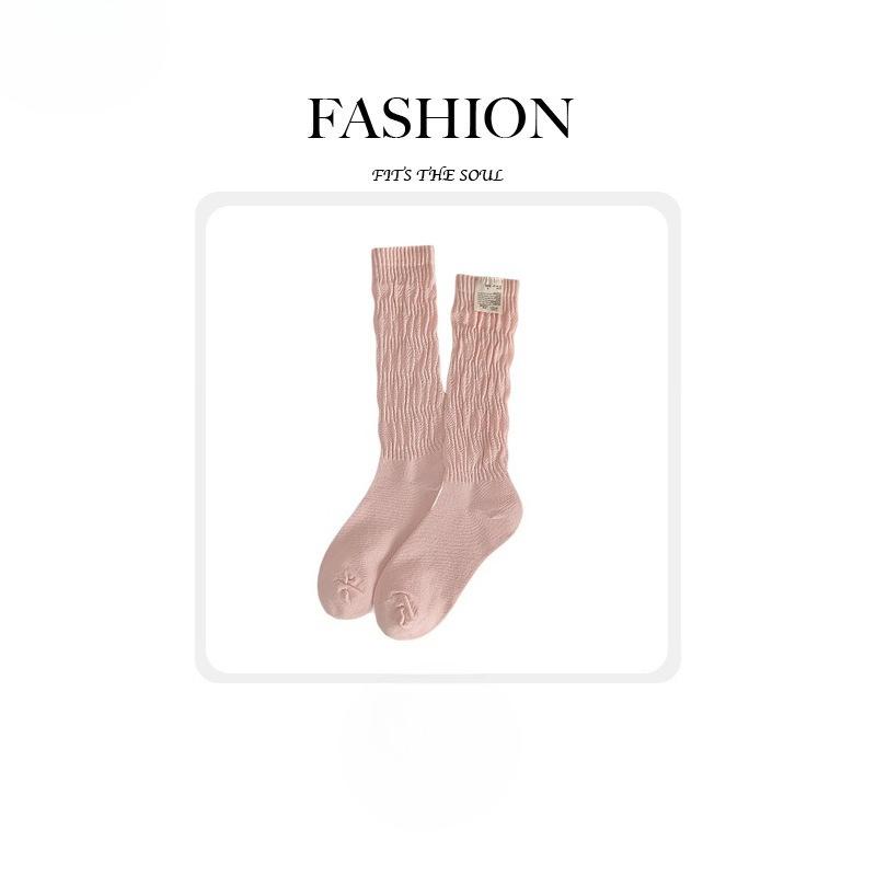 Lolita Girls Solid Color Socks Loose Long Summer Socks Middle Tube Japanese College Princess Socks Sweet JK Streetwear Hosiery