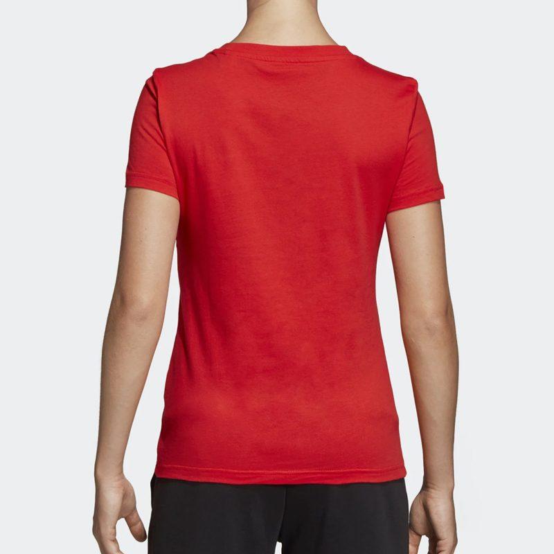 adidas T Shirts Women's Orange Crew Neck Moderate Straight Fit DU0631