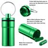 New Mini Portable Pill Box Case Holder Keychain Waterproof Aluminum Container Tablet Storage for Purse Outdoor Camping Travel