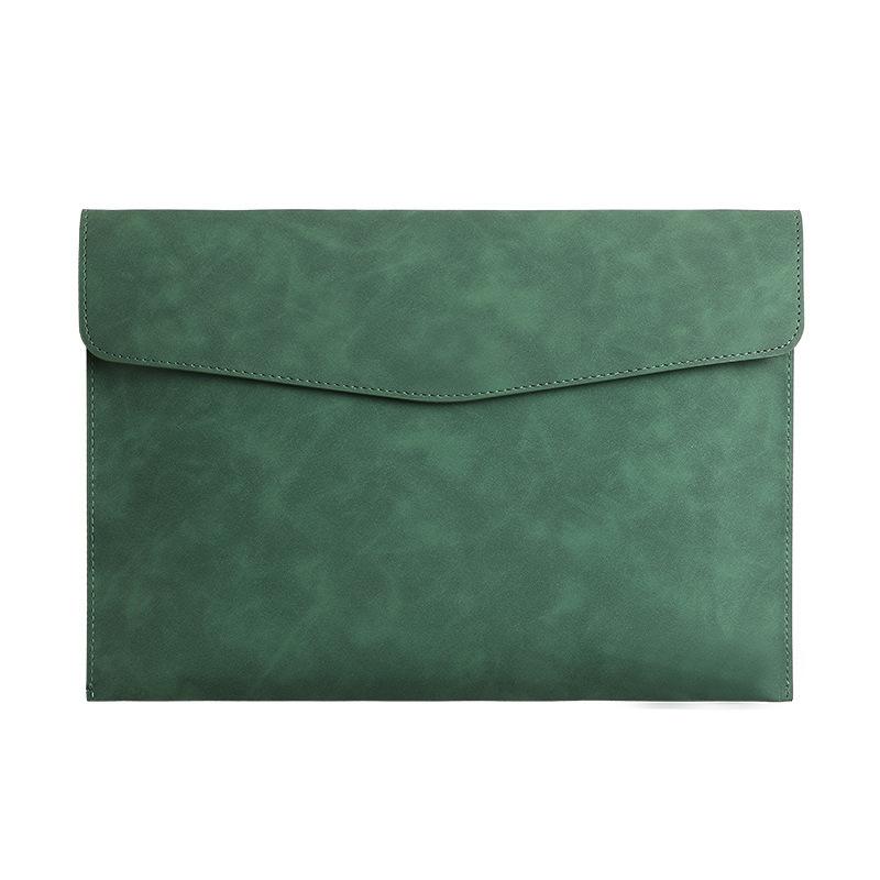 

A4 Thickened Leather File Bag Document Bag Snap Button Waterproof Business Storage Bag for Office School Documents Organizer