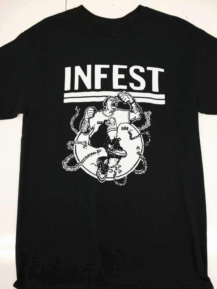 Infest - Punk - Punk Clothing Short Sleeve Black Size S To 234XL Shirt AD90 Unisex T-Shirt