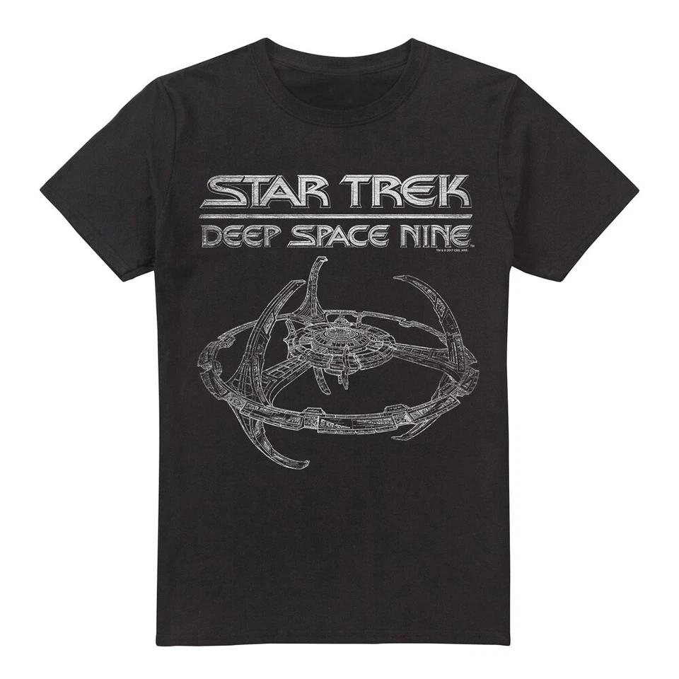 Star Trek Ds9 Station T-Shirt S-2XL, Black 2XL