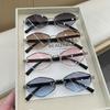 Fashion Small Polygonal Sunglasses Women Metal Rhombus Sun Glasses Ladies Hipster Sexy Cat Eye Shades Vintage