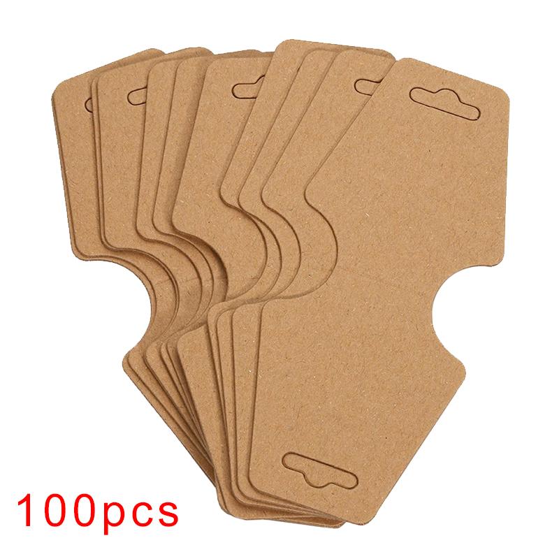 100PCS Fold Tag Set Jewelry Hang Tag Display Card for Necklace Bracelets Bangle Price Board Packaging Folding Card Wholesale ZYF