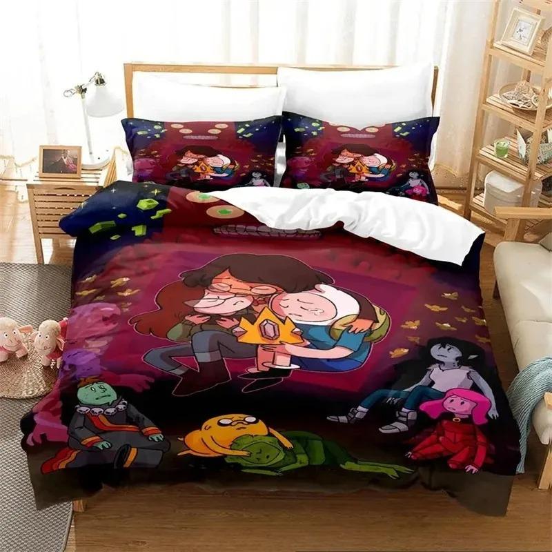 3D Print Adventure Time Finn Jake The Dog Face Bedding Set Boys Girls Twin Queen King Size Duvet Cover Pillowcase Bed boys Adult