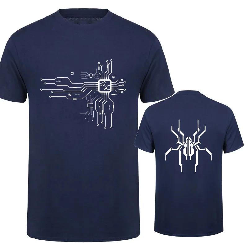 Simple Fashion CPU Graphic T Shirts For Unisex Summer Trendy Circuit Diagram 3D Printed Tshirts Cool Streetwear Oversized Tees