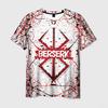 Anime Berserk Guts Printed T-shirts 3D Men/Women Stylish Harajuku Tee Shirt Casual Personality Short Sleeve Top Clothing
