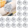 12PCS Napkin Rings with Hollow Out Triangle ,Gold Napkin Ring Holder for Wedding Party Banquet Dinner Serviette Napkin Buckles