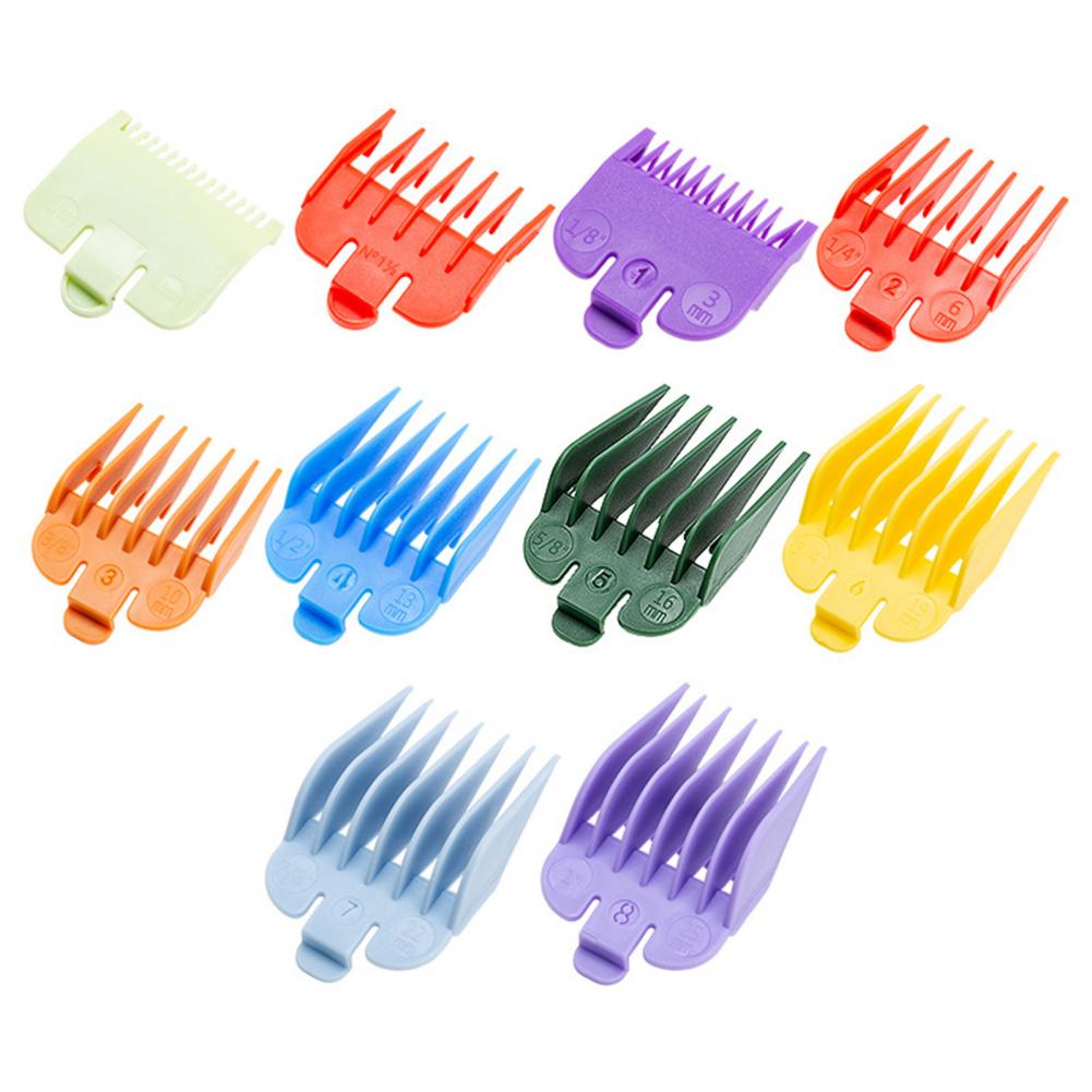 10Pcs/Bag Plastic Hair Clipper Replacement Sheath Limit Comb Hair Clipper Comb Professional Beauty Accessory