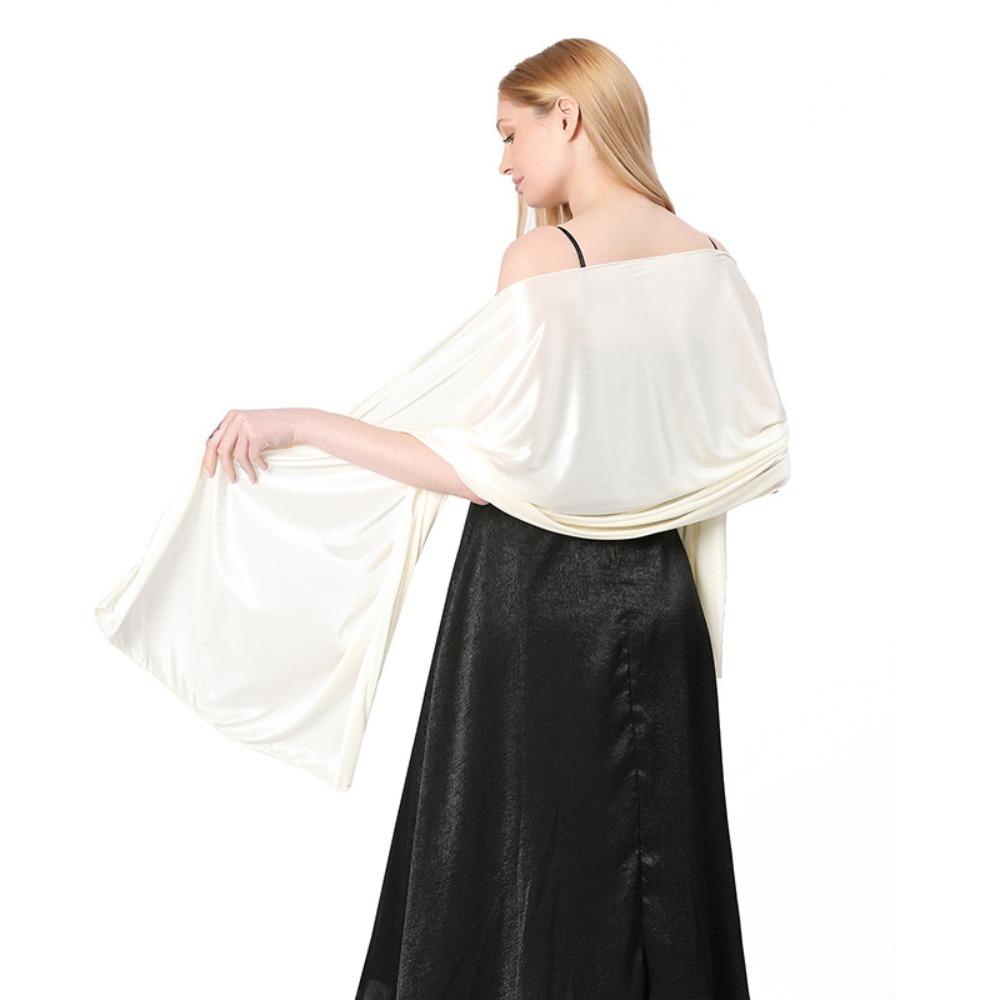 

Вечерние платья чистого цвета, атласная бандана, модный платок