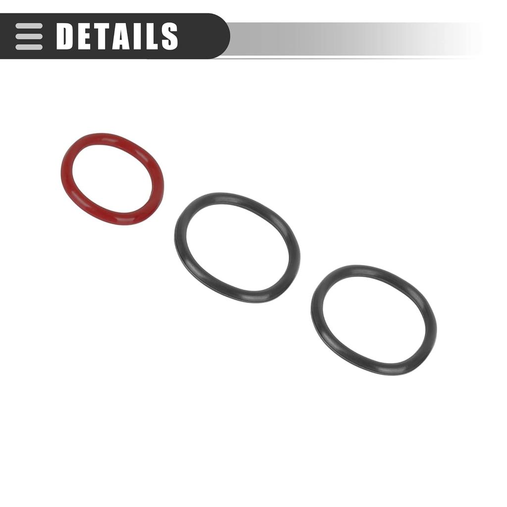 Motoforti Engine Coolant Pipe O-Ring Kit, Coolant Hose Replacement O-Rings, for Ford Expedition 2015-2017, Rubber, BC3Z-8590F 926-168, Black Red,
