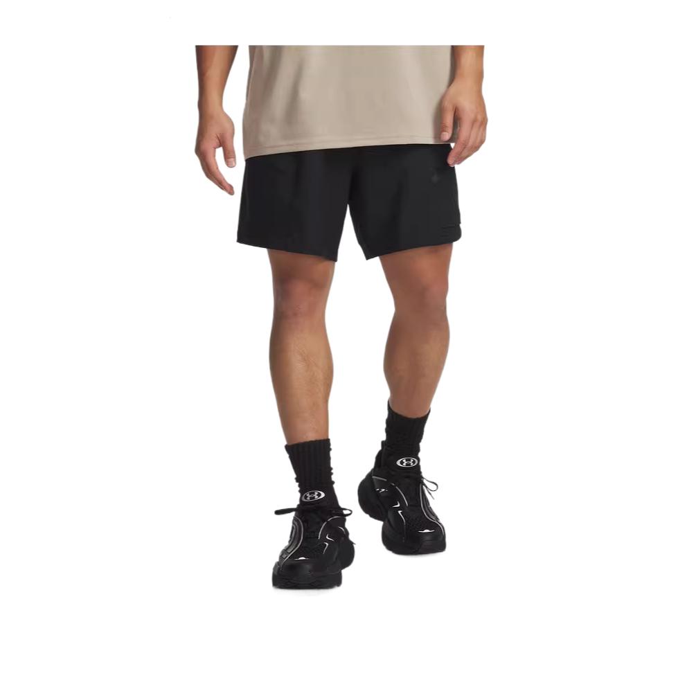 Under Armour SS26 Comfortable Solid Color Mid Waist Drawstring Casual Shorts Men shorts 6009361-001 L