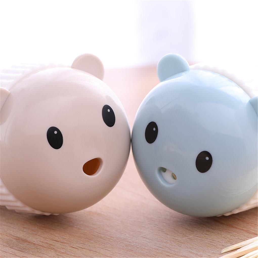 Cartoon Plastic Toothpick Holder Dispenser Home Portable Toothpick Case Box Kitchen Table Decor Randome Color