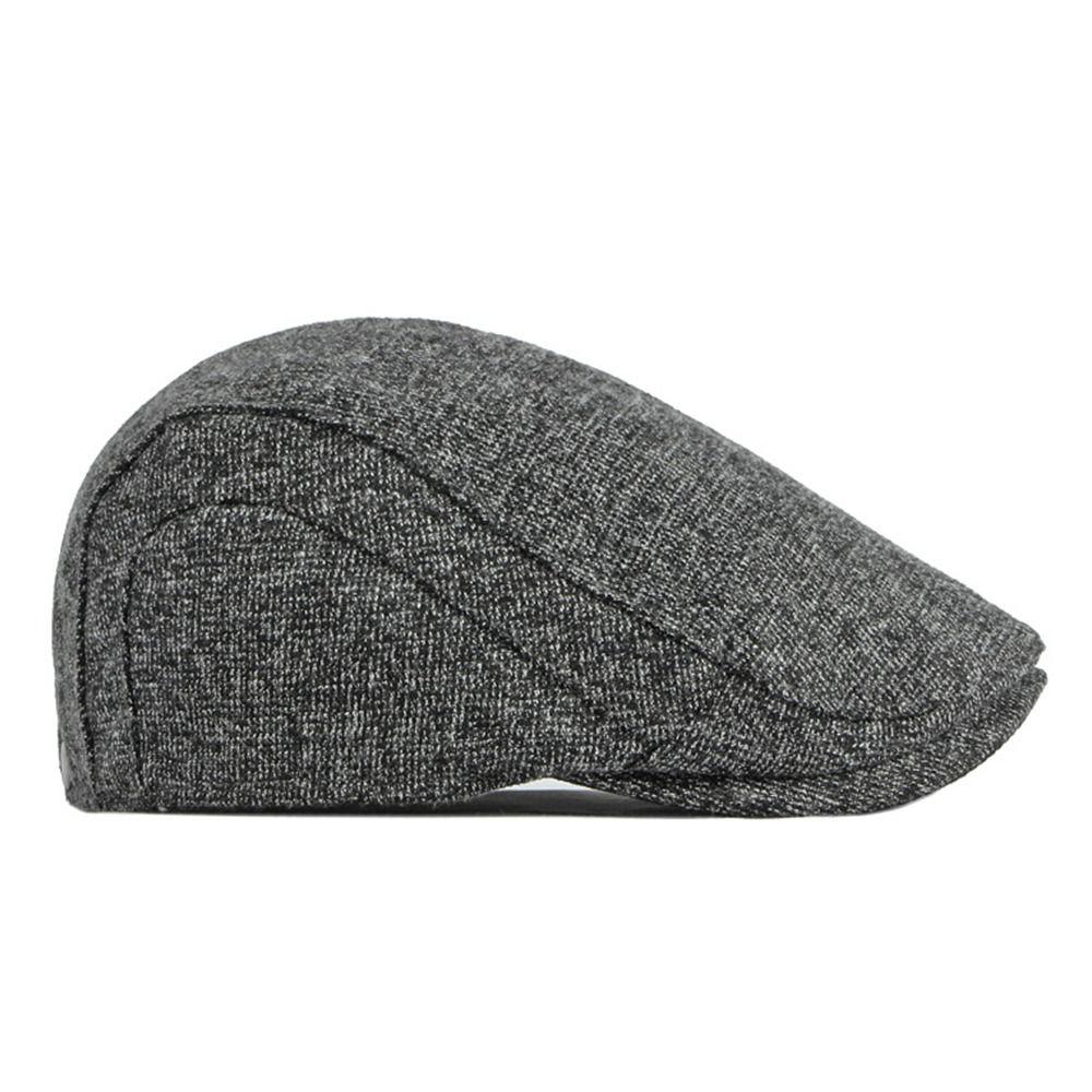Fashion Winter Beret Hat Soft Thick Warm Painter Hat Adjustable Casual Leisure Visor Cap Men Women