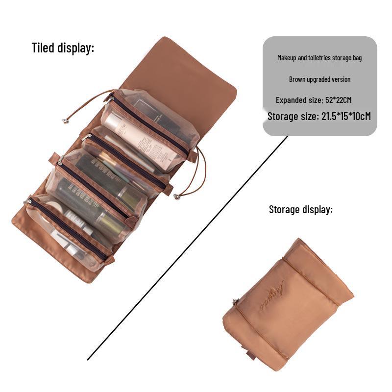 Abnehmbare 4-in-1 Multifunktionale Make-up- & Toilettenartikel-Tasche - Große Kapazität Tragbarer Reise-Organizer