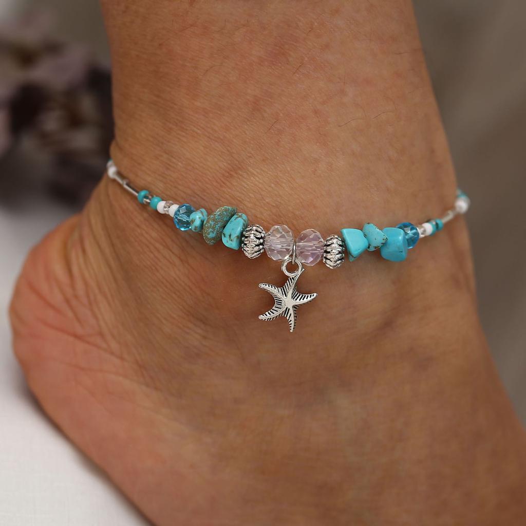 Simple Heart Anklets Female Barefoot Sandals Foot Jewelry Leg Anklet On Foot Ankle Bracelets For Women Bohemian Beach Leg Chain