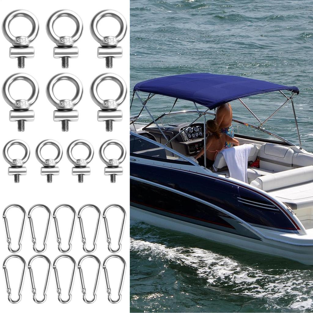 Track Mount Eyelet Rail Vertical Tie Down Eyelet Rail Mount Secure Kayak Screws Outdoor Parts for Vehicles RV Canoe Fixing Tool