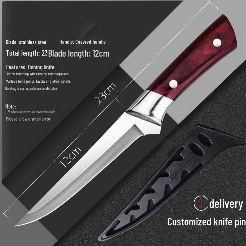 Stainless Steel Multi-Purpose Boning & Butcher Knife - Sharp Meat & Bone Cutting Tool for Chefs