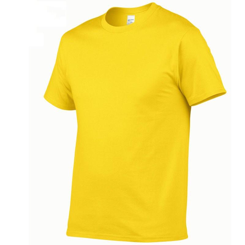Herr T-shirt med rund hals, enfärgad