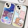 Cute Bubu Dudu PU Leather Phone Case For IPhone 16 15 14 13 12 11 Pro Max Plus Back Fundas