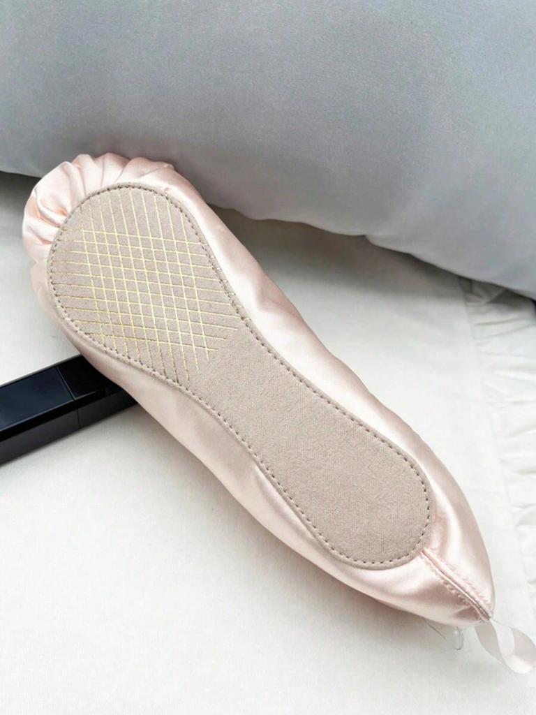 1pc Vintage French Style Ballet Shoes Shaped Handmade Pencil Case Makeup Pouch,Portable Exquisite Multifunctional Storage Bag