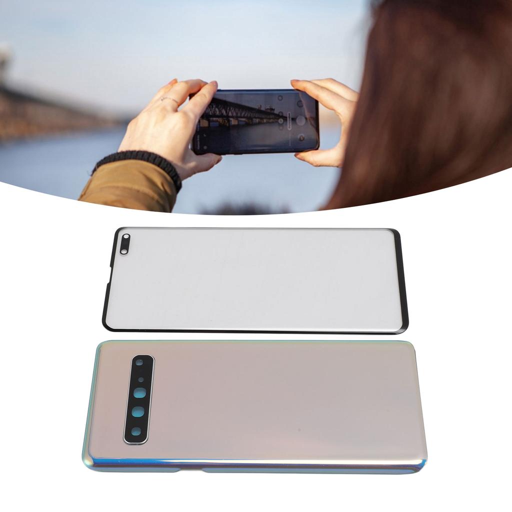 Back Glass Replacement and Front Outer Lens Glass Screen with Camera Lens Tape Parts Repair Tools for S10 5G