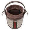 Gucci Ophidia Logo Classic Canvas And Leather Bucket Bag Women Handbags Beige Dark-Brown 838462-FAE0O-9869
