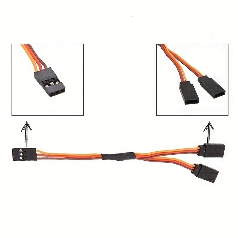 1Pc 150mm Y Type Extended Line Extension Lead Wire Cable For Futaba Jr Y Harness Servo Lead Extension