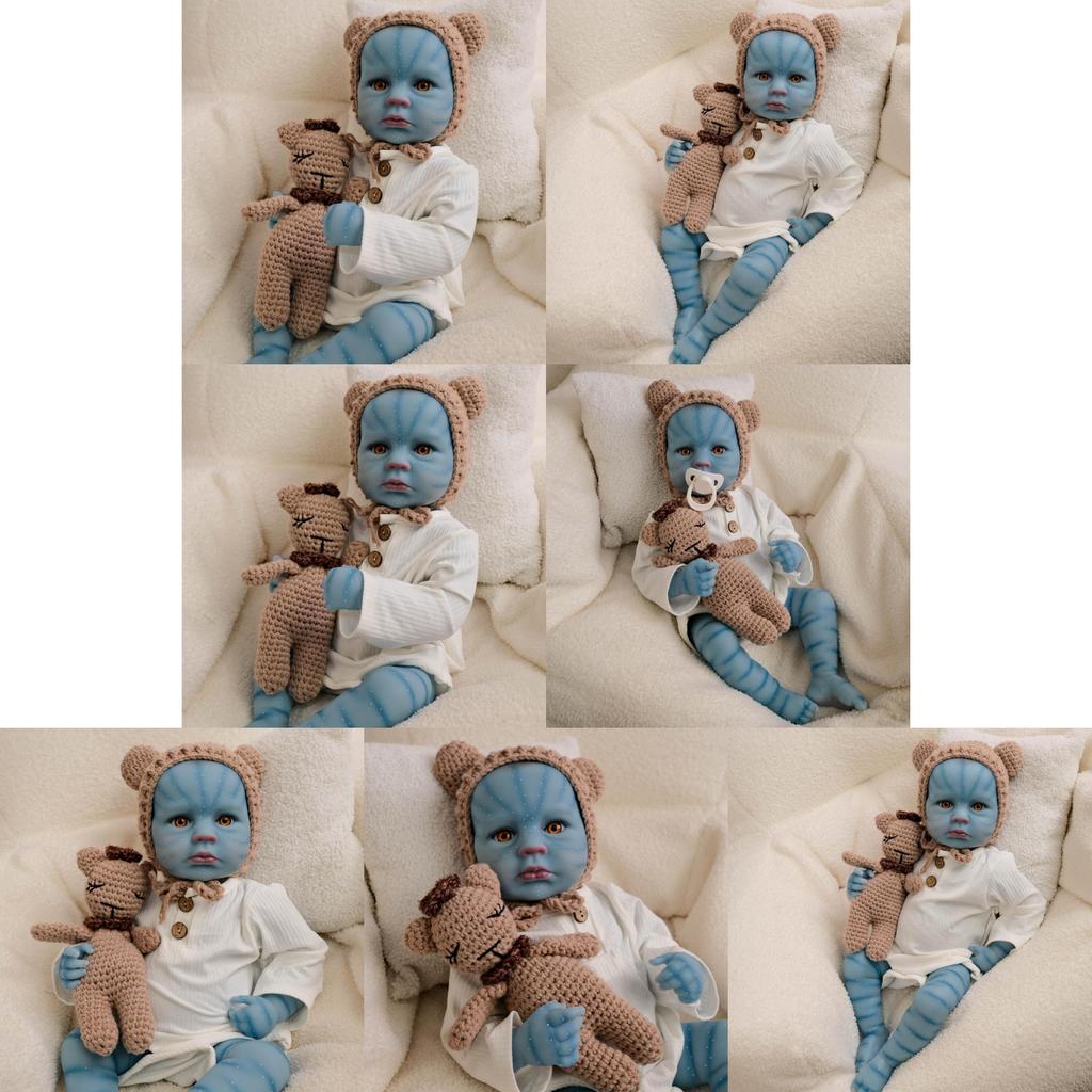 Bambola di Silicone Stile Avatar Bambino Realistico Neonato Per Collezionisti e Appassionati di Regali