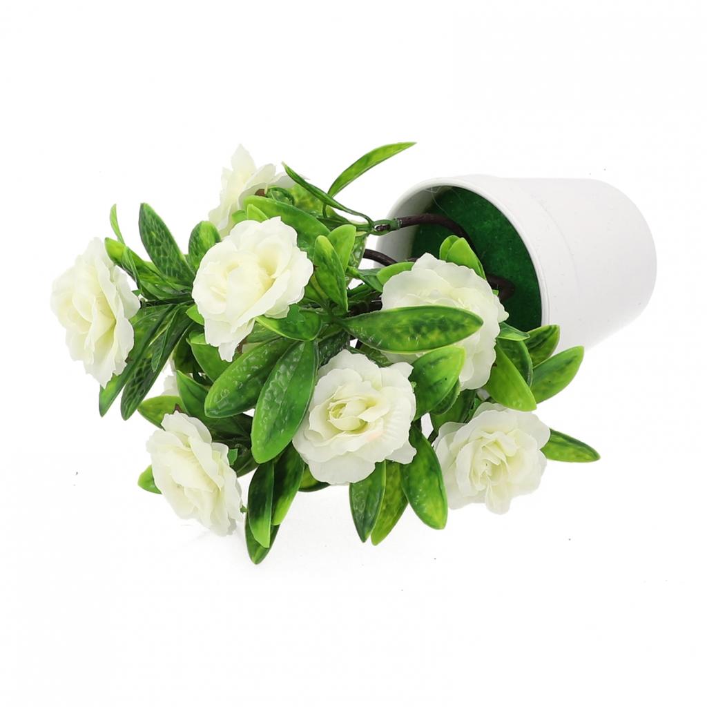 Elegant Silk Rose Flowers In Pot Adds a Touch of Beauty To Your Garden