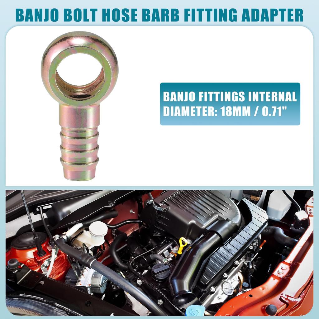 A ABSOPRO Universal Bunjo Bolt 18mm Inner Diameter 16mm External Diameter Banjo Bolt Hose