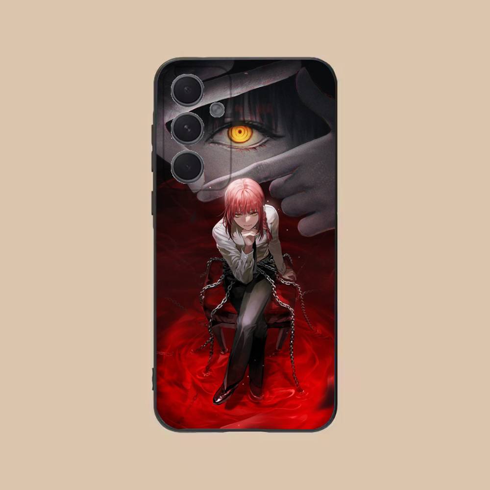 Makima C-Chainsawman Phone Case For Samsung S25,24,21,22,23,20,S30,Ultra,Plus,Fe,Lite,Note,5G Black Cover