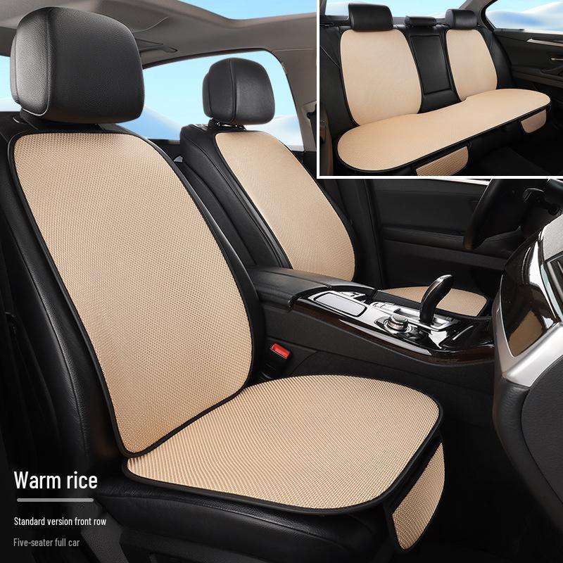 Set di cuscini per seggiolino auto: Seta di Ghiaccio, Antiscivolo, Traspirante, Sette Pezzi, Universale per Tutte le Stagioni.