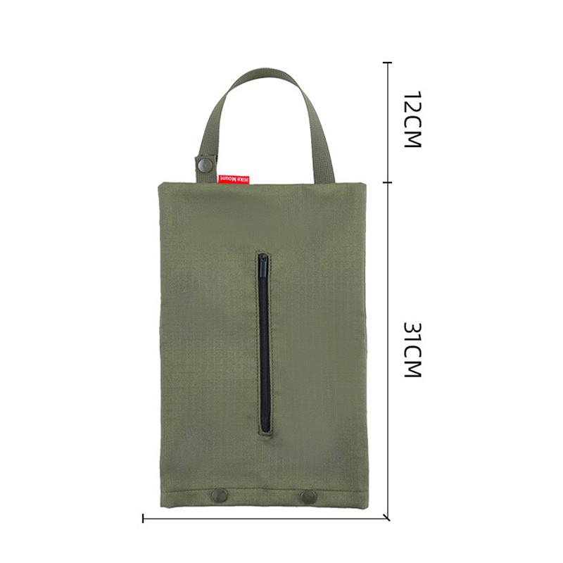 Hanging Napkin Holder Outdoor Camping Barbecue Tissue Storage Bag Portable Tissue Pouch With Zipper Paper Towel Case Container