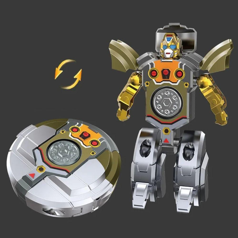 4pcs/bag ABS Deformed Robot Fidget Gyro Silent Fingertip Gyro Fingertip Decompression Toy School