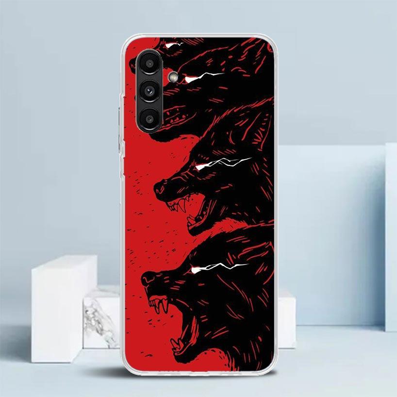 Angry Animal Wolf Fierce Phone Case For Samsung Galaxy A17 A37 A57 A16 A15 A14 A13 A56 A55 A54 A53 A36 A35 A34 A33 A26 A25 A24 A