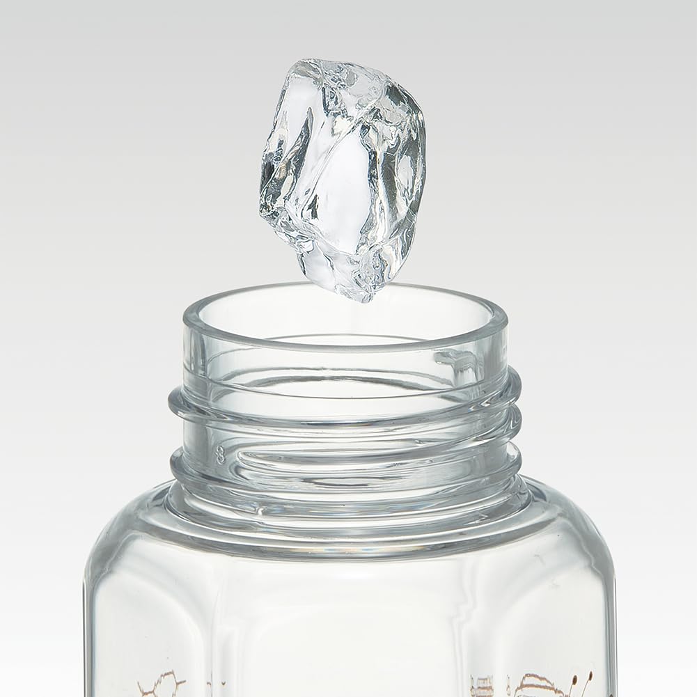 Skater Easy-to-Grip Hexagonal Plastic Water Bottle, 350ml, Blow-Drop Design, for Adults and Kids, Direct Drinking, Clear, Disney Winnie the Pooh