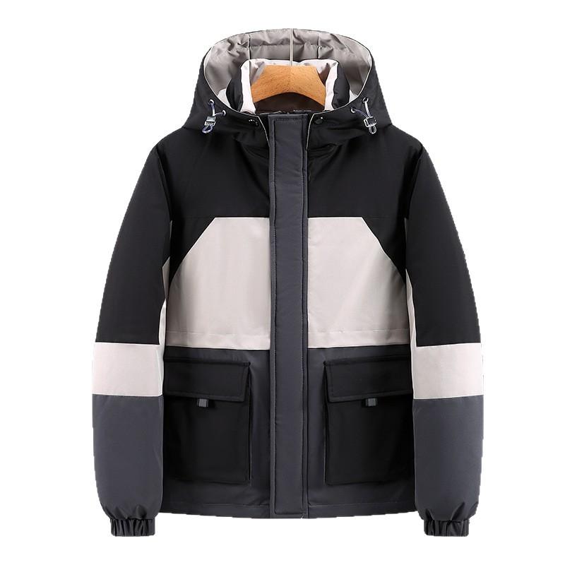 Minimalist Casual Men's Cotton Jacket Solid Color    Lightweight Versatile Winter Daily Top