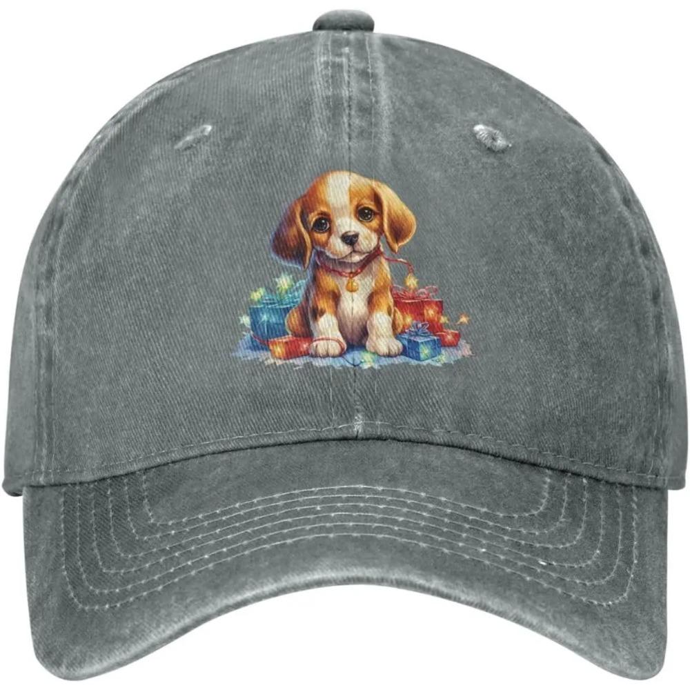 Beagle Puppy In Xmas Lights Hat for Men Baseball Hats with Design Hat