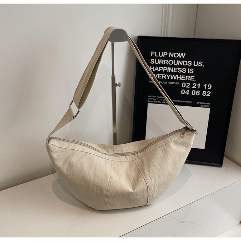 Casual dumpling bag literary women's bag spring new solid color simple shoulder bag fashionable versatile student messenger