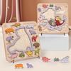 Brain Burning Decompression Animal Dinosaur Three-dimensional Shape Pairing Cognitive Puzzle Board Early Education Puzzle Toy