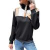 Casual Comfort and Versatility Autumn and Winter Women's Long-sleeved Plaid Splicing Sweater Women