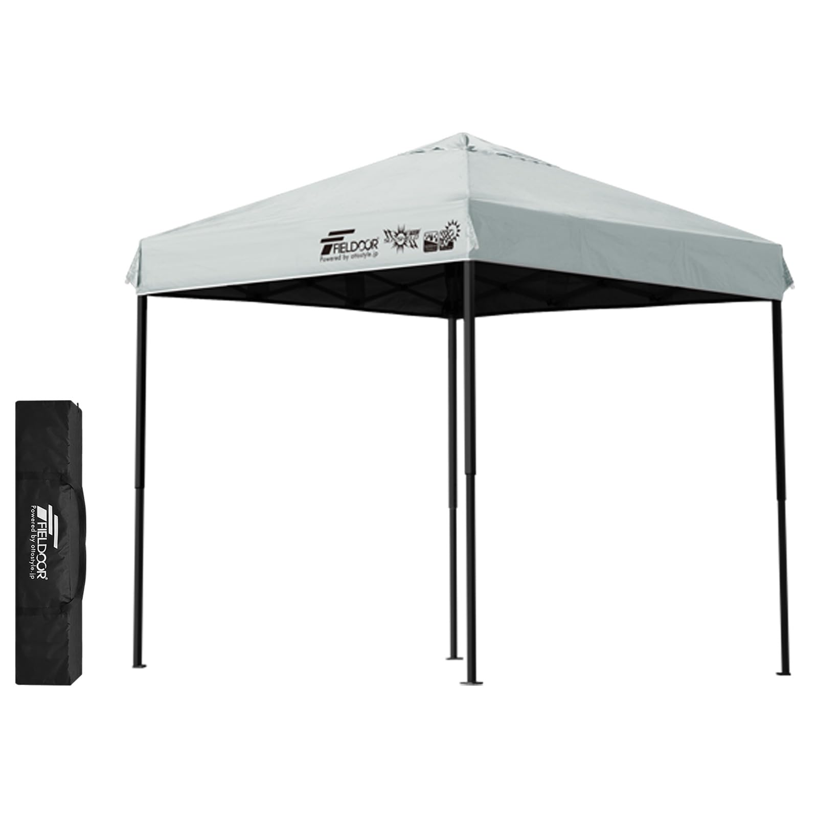 

FIELDOOR Тент-шатер с центральным замком G03 Стальной каркас Вентиляция Высокая водостойкость Серебряное покрытие Защита от УФ-лучей Теплоизоляция [Полное затемнение] серый