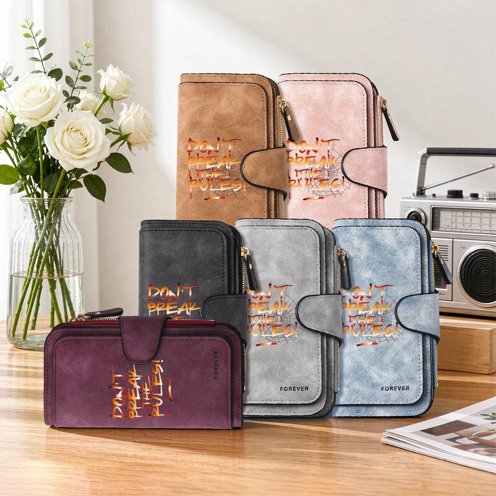 Fashion Print Long Wallet Multi Card Slot Casual Purse Stylish Portable Zipper Handy Bag