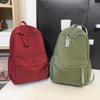 Japanese Harajuku Style Pure Color Backpack Korean Fashionable Light Simple Schoolbag Female College Students Couple's
