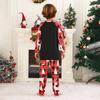 Christmas Print Matching Family Loungewear Set, Long Sleeve Round Neck Top and Pants