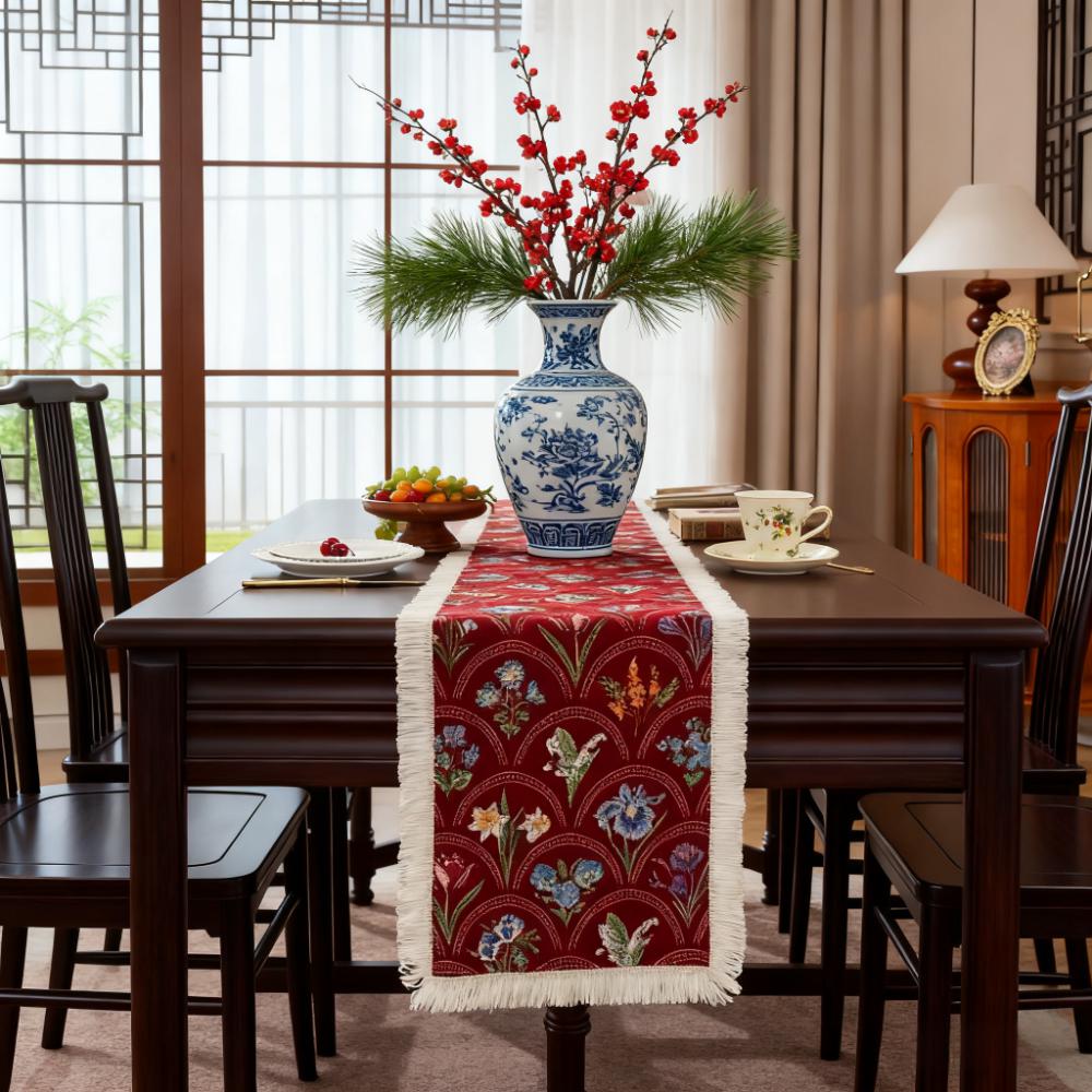 Stół Jadalny Szafka TV Stolik Kawowy Nordic Bawełna Len Bieżnik na Stół