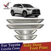 Car Accessories Styling For Toyota Corolla Cross   Door Sill Scuff Plate Cover Kick Pedal Stainless